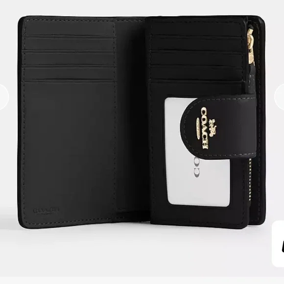 Coach Signature Brown Medium Corner Zip Wallet - Picture 2 of 11